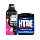 ProSUPPS L-Carnitine 3000 Stimulant Free Shots (פרי דראגון) ומר הייד חתימה סדרת טרום-עבודה אנרגיה אבקה משקה (Blue Razz) Bundle
