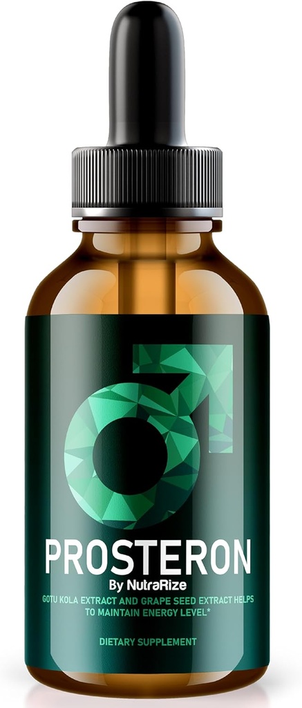 NutraRize Prosteron Drops, All-Natural Prostate Health תוסף, Premium ויטמין לתמיכה ב Circulation בריא, רשמי Prosteron Formula Reviews (30 משרתים)