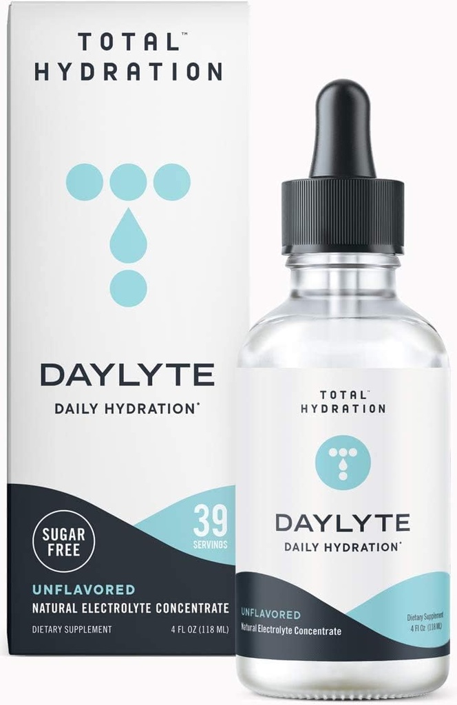 תוסף Electrolyte תוסף Bundle - 100 Keto Electrolyte Tablet + Daylyte Daily hydrotion Unflavored (39 טיפות) עבור Endurance, Hydration, Rejuvenation - Calorie Free, Gluten Free, טבעוני