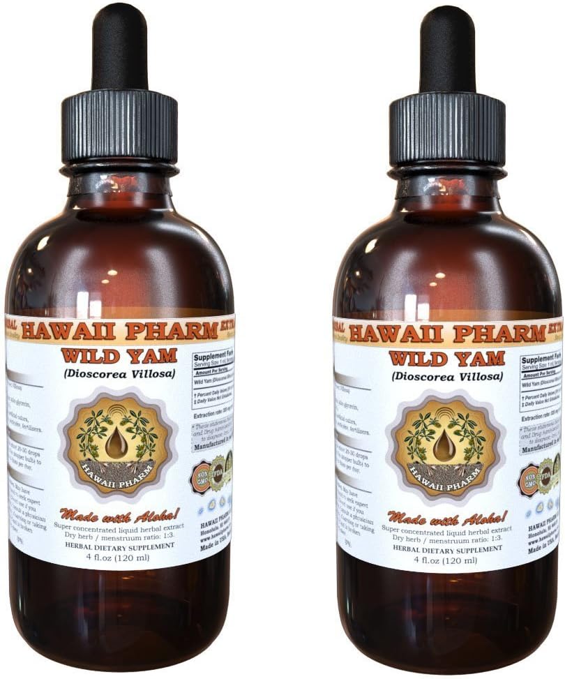 Wild ים נוזל לחלץ, Wild Sea (Dioscorea Villosa) Tincture, תוסף צמחי, הוואי Pharm, Made בארה"ב, 2x2 fl.oz.