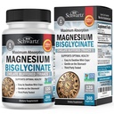 Magnesium Bisglycinate Chelated תוסף מגנזיום גבוה עבור שריר, עצם ותמיכה משותפת, non-Laxative, Fully Buffered, non-GMO, זמינות ביולוגית מקסימלית - 360 קפסולות