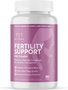 Promescent פוריות תוספת לנשים עם ויטמינים טרום לידתי - Folic Acid, ברזל, ויטמין C / D / B6/B12, Zinc, Selenium & Ashwagandha כדי לתמוך במושגים אובידוד בריא הריון, 120 קפסולות