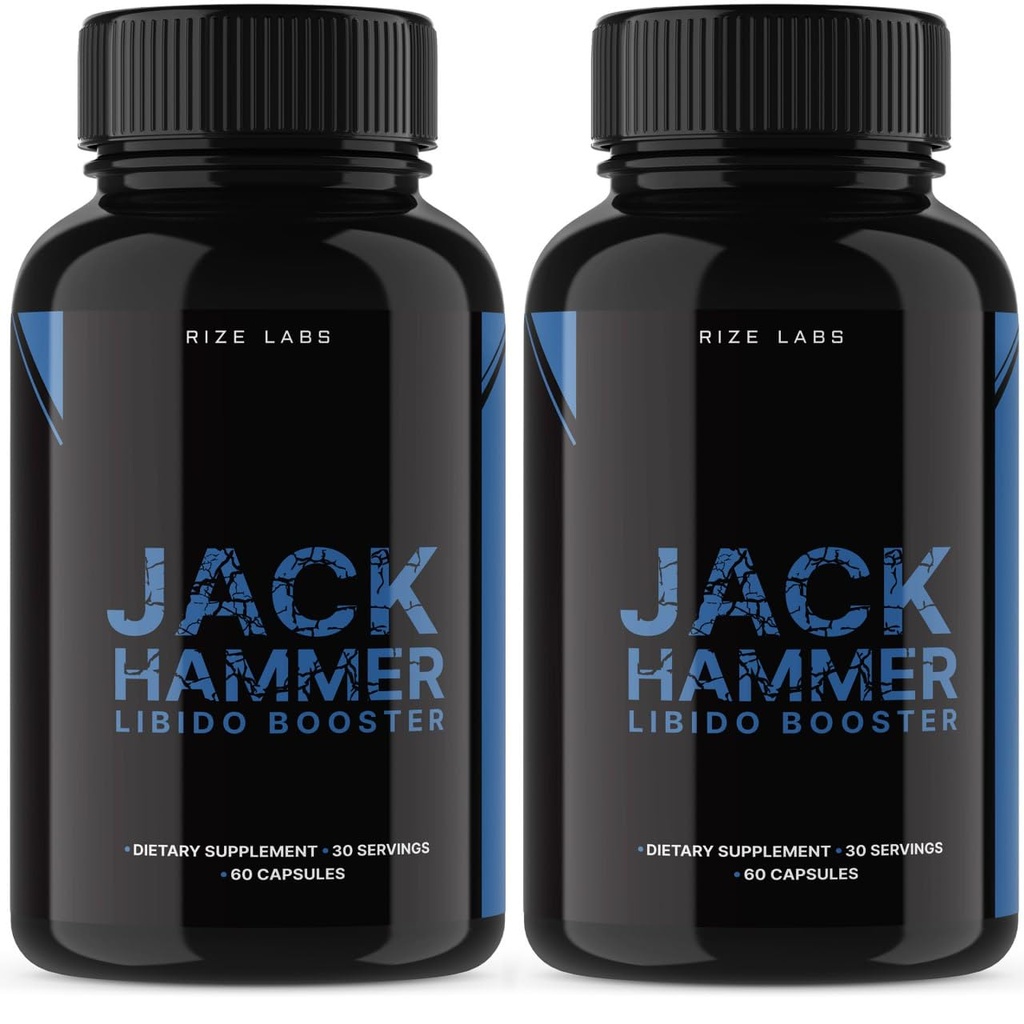 ג'ק האמר Libido Booster תוסף לגברים, Powerful All Natural Formula כדי לשפר את הביצועים (120 קפסולות)