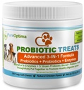 Probiotics Chews for Dogs, Enzymes + Prebiotics משפר את העיכול, Diarrhea, Constipation, Gas, Bad Breath, Leaky Gut, Allergy Immunity Daily Supplement 120 Counts