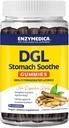 Enzymedica, DGL Stomach Soothe, Deglycyrrhizinated Licorice Gummies for Digestive Support & Gut בריאות, שוקולד, 54