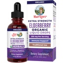 MaryRuth Organics Elderberry Syrup תוספת כוח, USDA אורגני Elderberry, סוכר חינם מבוגרים וילדים Immune תמיכה תוסף עבור ימים 1+, פרויקט תווית נקייה מאומת ®, טבעוני, Gluten Free, 2 Fl Oz