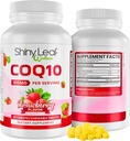 Shiny Leaf CoQ10 100mg - תוסף CoQ10 Chewable CoQ10 - Coenzyme Q10 לבריאות הלב ואנרגיה - טבעי Co 10 תוסף - עבור Cardiovascular Wellness - 100 מ"ג טבליות, 30 טבליות, מיוצר בארה"ב
