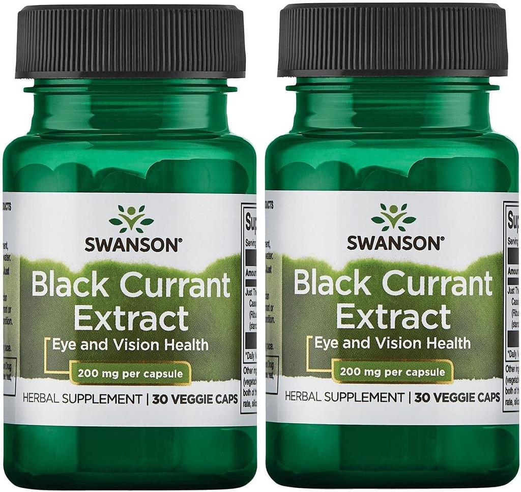 Swanson Black Currant לחלץ 200 מ"ג 30 Veg Caps 2 Pack