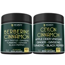 Bundle 7in1 Berberine HCl 97% תוספי & 6in1 Premium Ceylon Cinnamon תוספי מזון