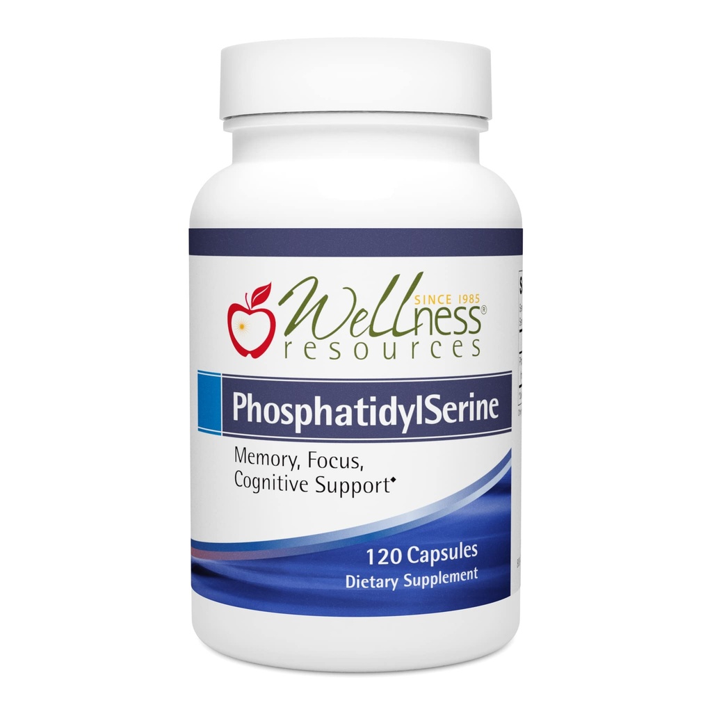 משאבי בריאות PhosphatidylSerine Soy-Free Sunflower Source (100mg, 120 קפסולות) Non-GMO, טבעוני...