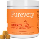 Longevity Dog Multivitamin 11-in-1 Daily Chews עוף פלח עם Flaxseed, 60 Count, תומך hip and Joint Health, Immune System, Skin and Coat, Heart Health, Energy and Vitality