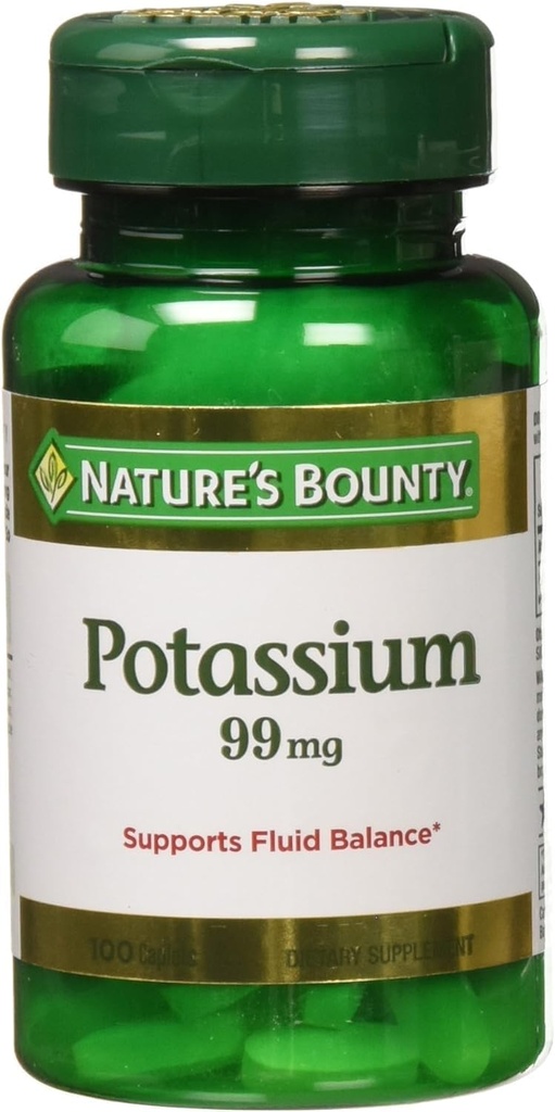 Nature's Bounty Potassium Gluconate 300 Caplets (3 X 100 ספירה בקבוקים)