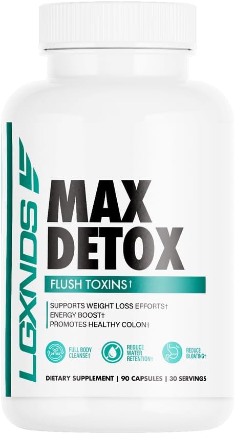 Max Detox - Full Body ניקויse, הקטנת החזרה למים, צמצום התוספת הדיאטרית - 60 קפסולות, 30 משרתות