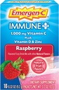 מתפתח-C Immune + ויטמין C 1000 מ"ג אבקת, בנוסף ויטמין D ו Zinc (Raspberry Flavor), Immune Support Dietary Fizzy Drink Mix Mix, Antioxidants & Electrolytes, 0.32 Ounce (Pack of 10)