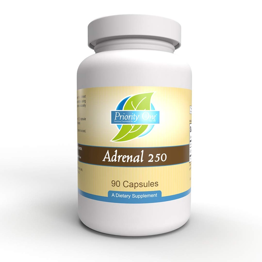 עדיפות אחת ויטמינים Adrenal 250 מ"ג 90 קפסולות תמיכה Adrenal