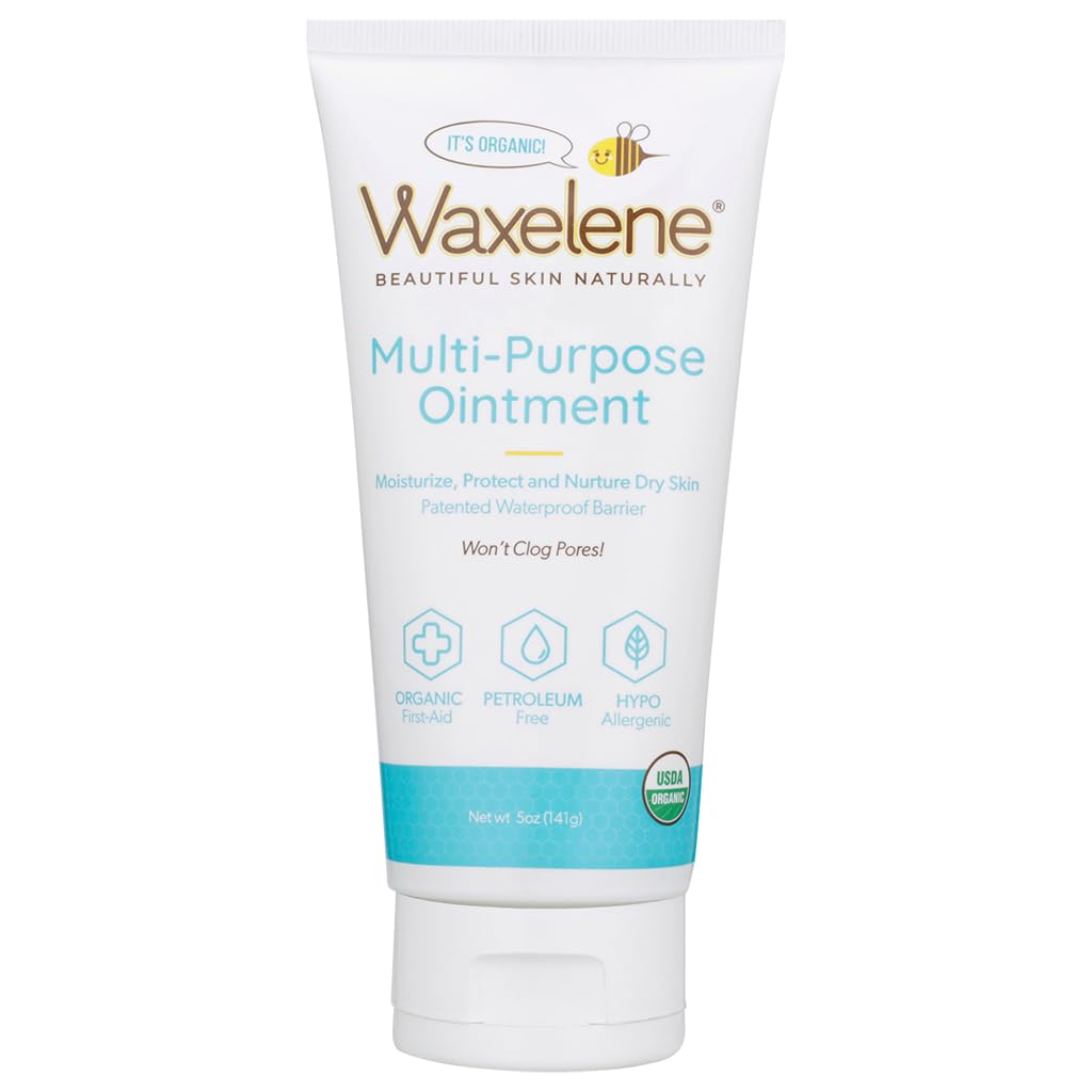 Waxelene Multipurpose Ointment Large Tube, אורגני Aerated Balm הנפט ג'לי אלטרנטיבי Soothing Eczema יבש עור הפנים Moisturizer