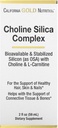 California Gold Nutrition Choline Silica Complex, Bioavailable & Stabilized Silicon with Choline & L-Carnitine, 2 oz (59 מ"ל)