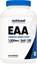 תוספי מזון EAA 1200 מ"ג, 240 קפסולות - Essential Amino Acids, 120 משרתות - non-GMO, Gluten Free & Vegan