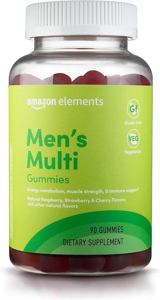 יסודות - Multivitamin אורגני של גברים, 90 מסטיקים (3 מסטיקים לשרת), Vegetarian, Gluten חינם, אורגני מוסמך (לשעבר Revly)