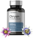 תוספי Horbäach Chrysin | 500 מ"ג | 60 קפסולות | פלט פרח התשוקה | Non-GMO, Gluten Free Supplement