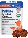 PetPlate Up to Fluff Soft Chews for Dogs, Skin & Coat Support, USDA אורגני תוסף, Grain-Free, Human-Grade, כולל שמן סלמון וביוטין, Pet Supplies (Pack of 1,9.8 Ounce)