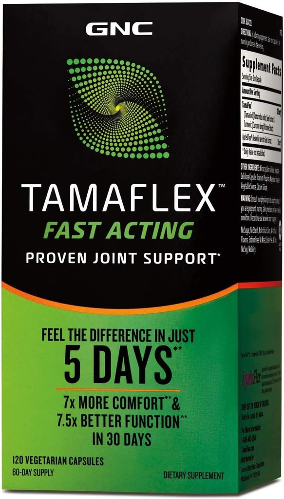 GNC TamaFlex Fast Acting, תמיכה משותפת, 120 קפסולות צמחוניות