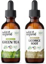 Wild & Organic Green Tea Tincture 2 fl oz & Licorice Tincture 2
