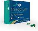 Thirodium - תוסף התמיכה Thyroid - 100mcg Iodine (Sodium Iodate) - 30 קפסולות Soft-Gel עבור Absorption מוגברת - Gluten-Free, Lactose-Free, Sugar-Free, non-GMO