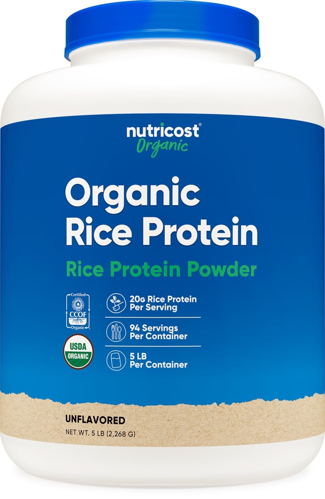 אבקת חלבון אורז אורגני זול (LB) - Gluten-Free, GMO-Free (מ- Brown Rice)