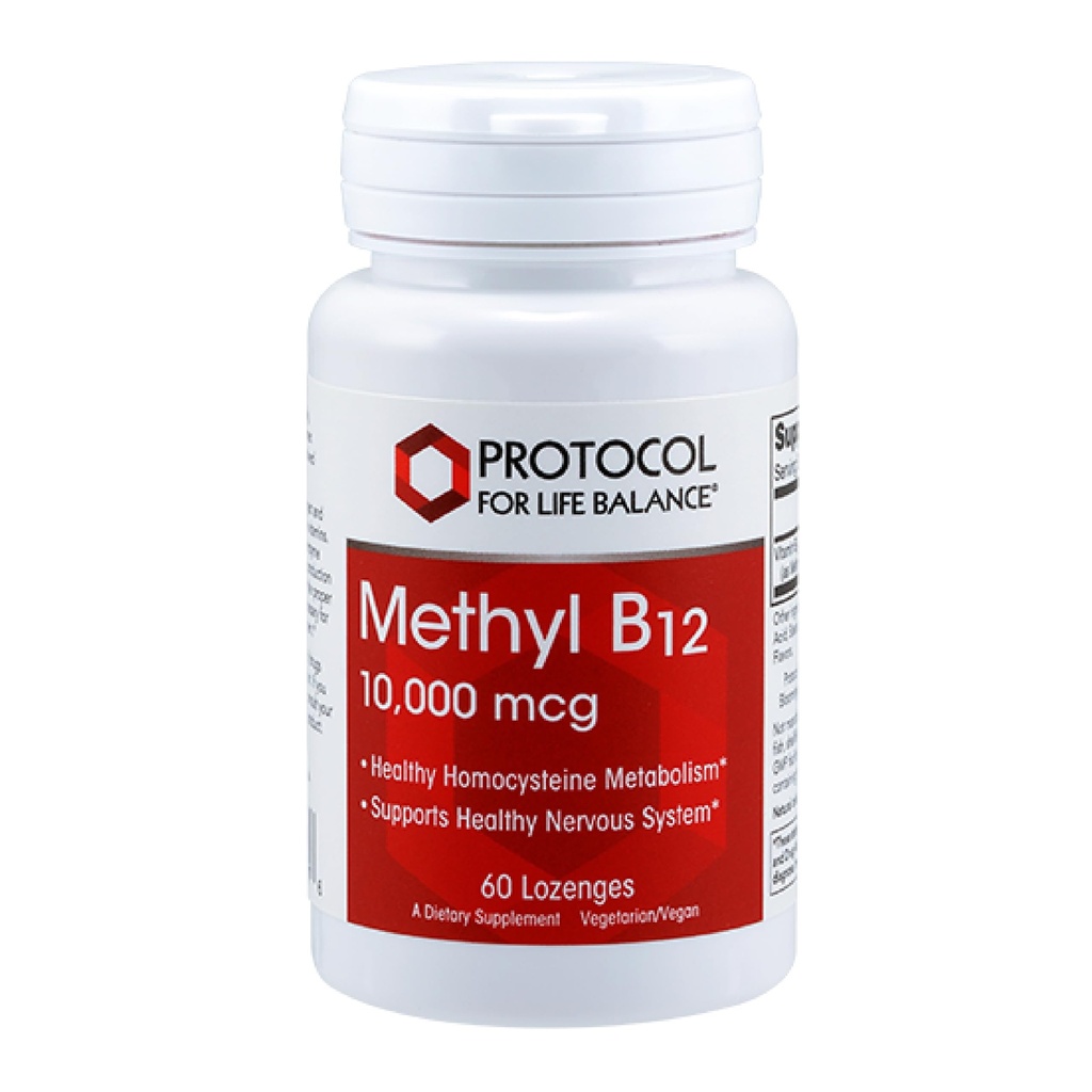 פרוטוקול Methyl B12 10,000mcg - ויטמין B12 - תמיכה באנרגיה ותוסף המוח - 60 Lozenges