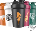 JEELA SPORTS 5 PACK חלבון Shaker בקבוקים למיקסים חלבון -20 OZ- Dishwasher Safe Shaker Cups for Protein Shakes - Shaker Cup for Beler Protein Shaker Bottle for Shakes Protein Shakes
