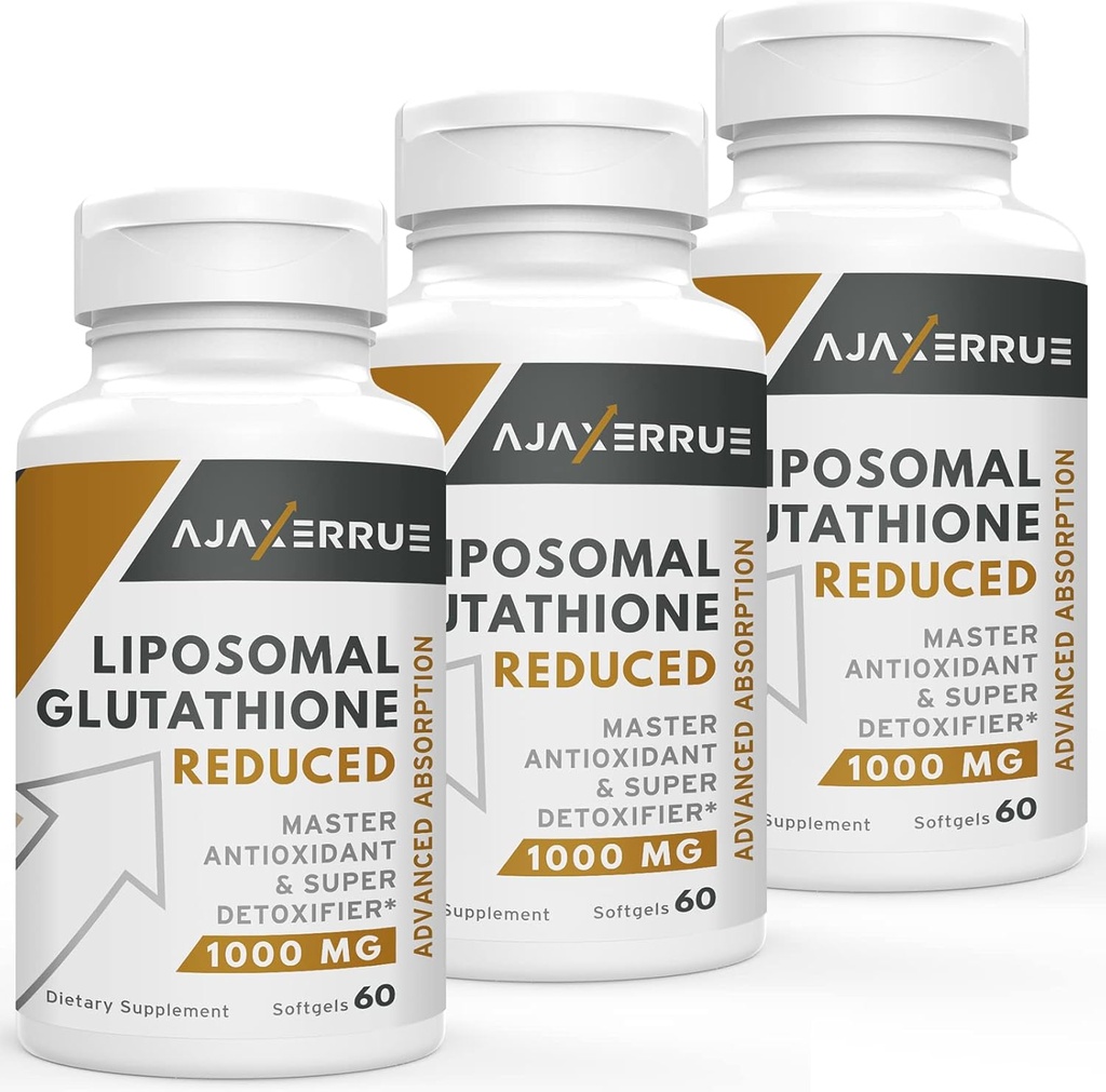 1400 מ"ג Liposomal Glutathione, העליון Absorption מורכב מופחת Glutathione תוספת עם ויטמין C, Hyaluronic Acid, Master Antioxidant for Liver Detox, Brain, Skin, Skin