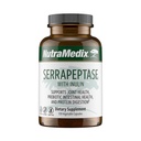 NutraMedix Serrapeptase תוספת עם Proteolytic Digestive Enzymes for Women & Men - Inulin Prebiotic סיבים for Gut Health & Joint Support - חלב, Soy & Gluten-Free (120 קפסולות)
