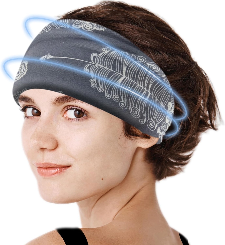 קרימי Migraine Headache Cap, Cooling Gel Headband Wrap Hat Mask, Soothing Ice Pack Head Face Cold Compress for Tension Stress & Hangover