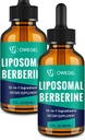 Liposomal Berberine HCL נוזל טיפות - Advanced 12-in-1 Herbal Formula with Ceylon Cinnamon, Bitter Melon, תה ירוק ועוד - 4 Fl Oz