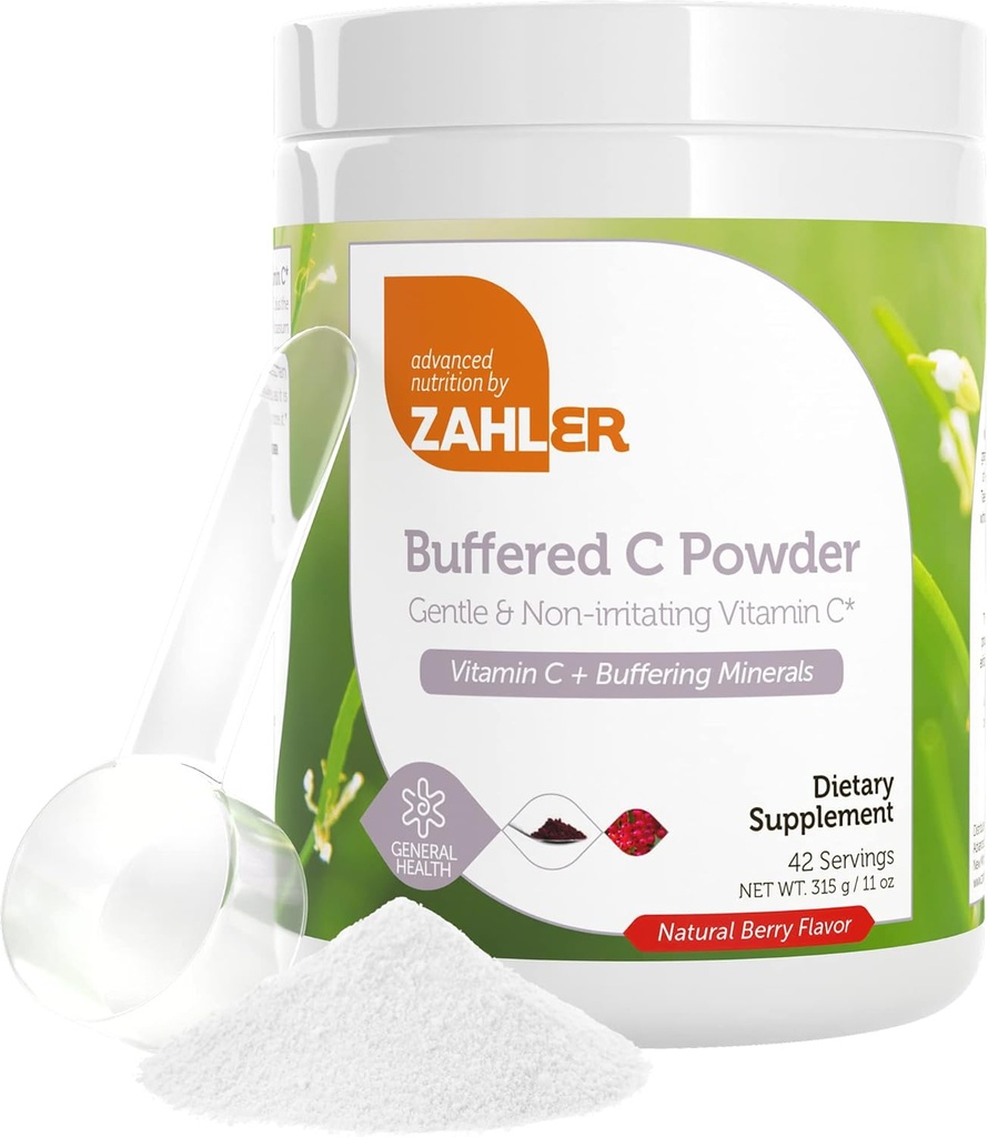 Zahler Buffered ויטמין C אבקת - Ascorbic Acid ויטמין C עם Calcium, Magnesium, Potassium Ascorbate Buffering מינרלים - כשר ברי פלבדור non-GMO ויטמין C Antioxidant Drink - 11 Oziaum Ascorbate Buffering מינרלים - כשר ברי פלפור non-GMO