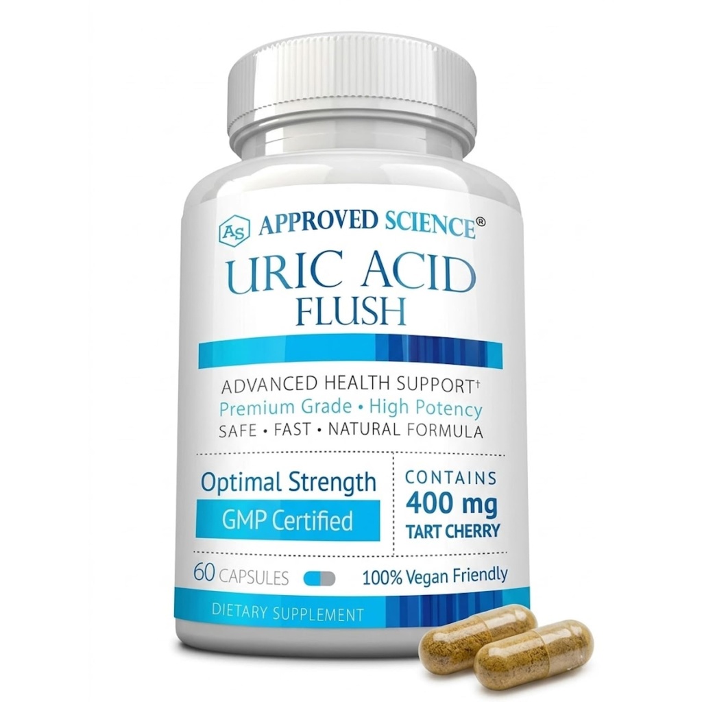 Uric Acid Flush עם Folic Acid ו Tart Cherry - 60 קפסולות - 1 חודש אספקה