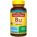 הטבע עשה ויטמין כוח מקסימלי B12 5000 mcg, תוספת תזונתית לתמיכה במטבוליזם אנרגיה, 60 Softgels, 60 יום אספקה