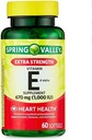 עמק האביב מתחזק ויטמין E-Alpha Softgels, 670 מ"ג (1,000 IU), 60 הרוזן