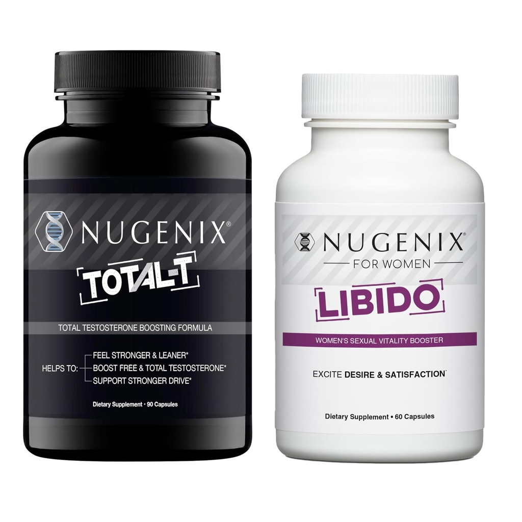 Nugenix His & Hers Bundle - Women's Libido & Total-T טסטוסטרון Booster Booster Booster