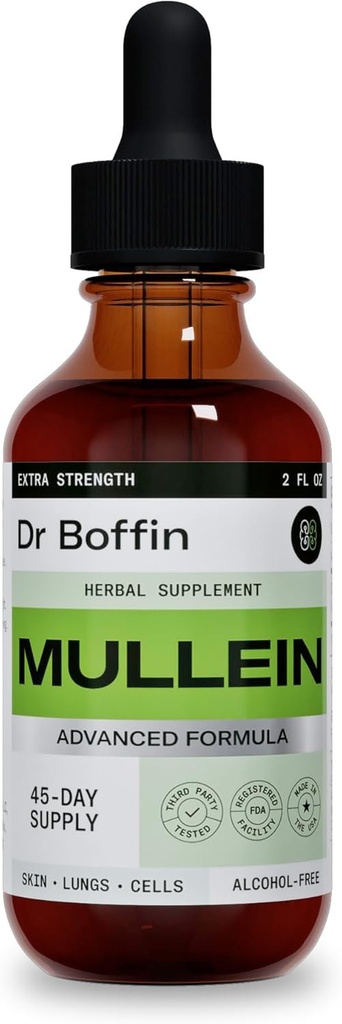 Mallein Leaf נוזל לחלץ 2 FL OZ - תוספת Strenght | פורמולה מתקדמת - תוסף טבעי נוזלי Tincture - Lung ניקויse ו Detox - בריאות הנשימה ותמיכה החיסון טיפות טיפות