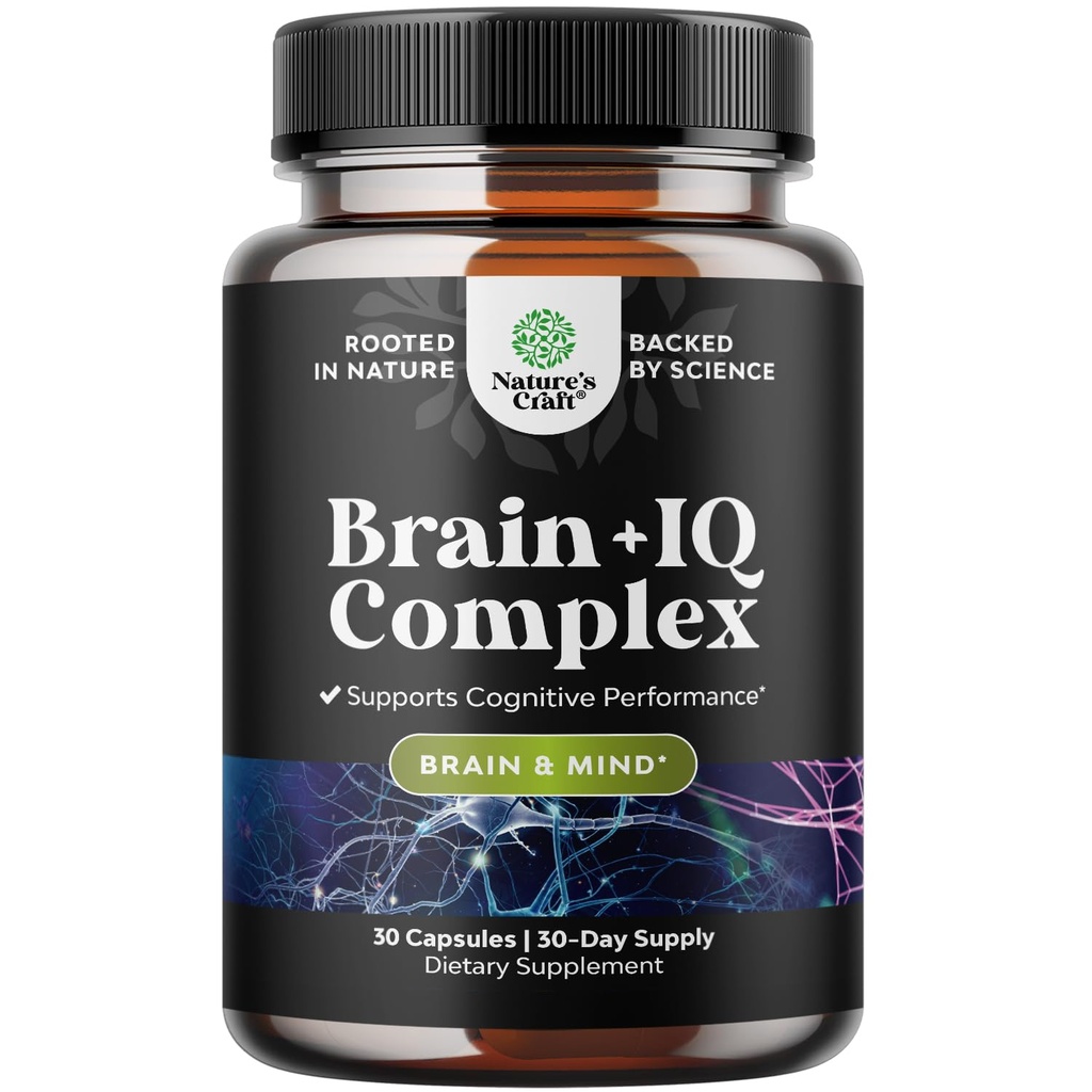 Nootropic זיכרון תוספת לתמיכה במוח - גלולות זיכרון למוח Booster אנרגיה טבעית - ויטמין B12 Bacopa Monnieri Rhodiola Rosea DMAE גינקו בילובה Phosphatidylserine - 60 הרוזן B12 Bacopa Monnieri Rhodiola Rosea DMAE גינקו בילובה Phosphatidylserine - 60 הרוזן הרוזן