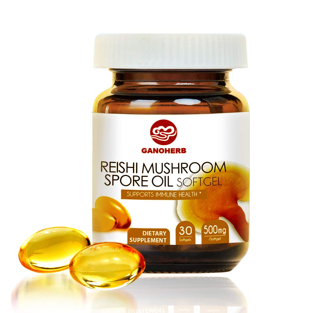 אורגני Reishi Mushroom שמן תוספת-USDA Ganoderma Lucidum לחלץ קפסולת-Immune System אנרגיה טבעית עבור בריאות & Liver Support-Vegan, Non-GMO Gluten Free, 30 Veggie Softgels