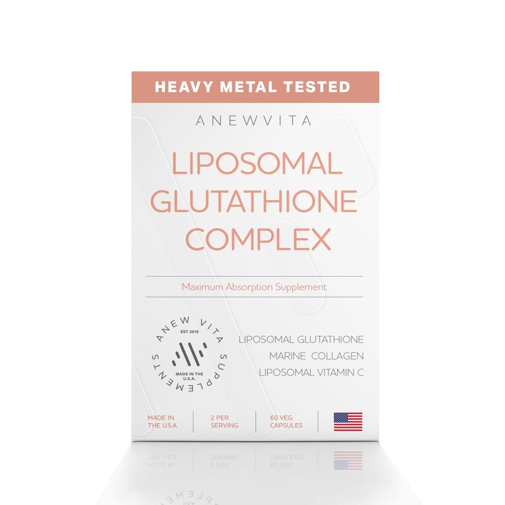 תוספת גלוקומית של Liposomal עם Marine Collagen ו Liposomal ויטמין C - Premium Skin Care תוסף - Enhanced Absorption Formula for Radiant Skin, Detox & Antioxidant Support - 60 קפסולות