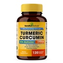 Sandhu Herbals אורגני Turmeric Curcumin 120 קפסולות עם תוסף Bioperine Black Pepper | 1500 מ"ג עם 95% Curcuminoids