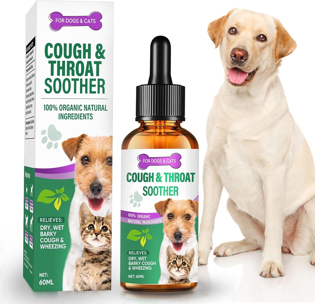 כלב Cough Treatment, Allergy הקלה תוסף עבור אלרגיה מדכאת, יבש, Wet & Barky Cough לכלבים