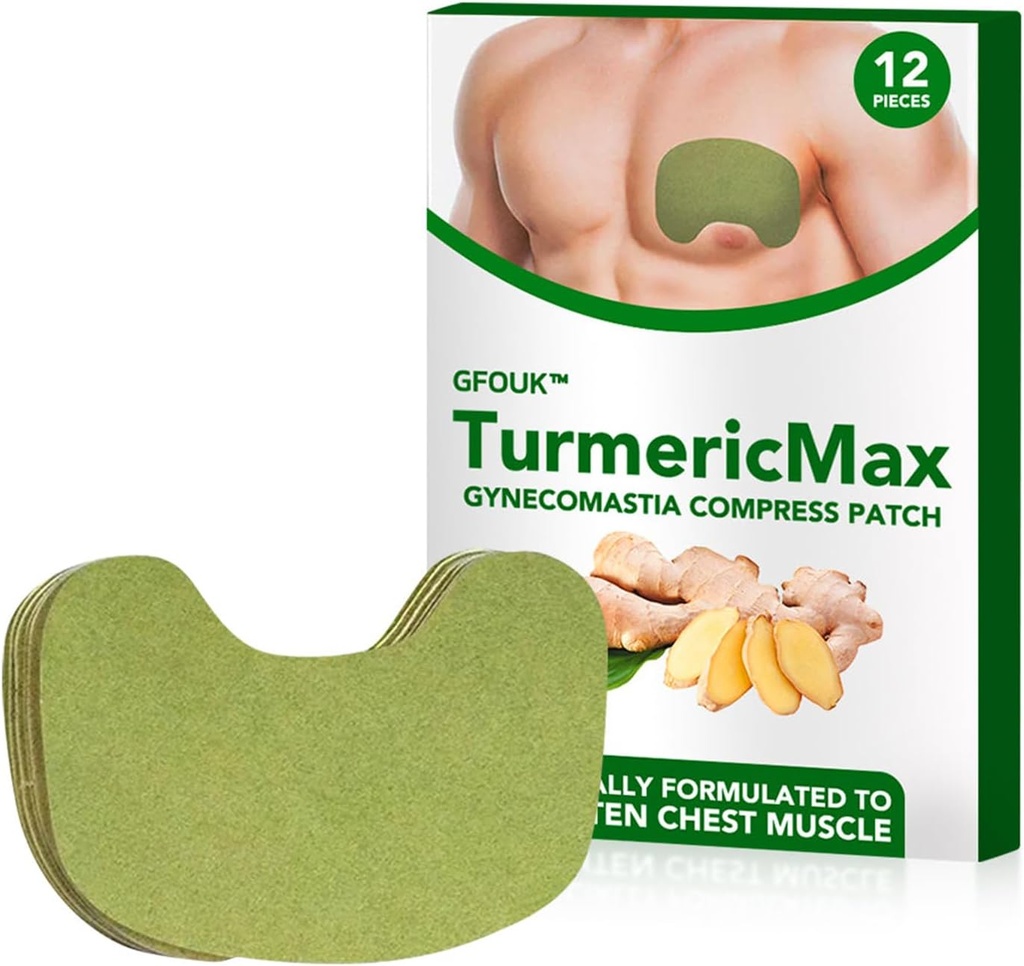 Gynecomastia Compress Patch - ג'ינג'ר קרם עבור גברים, לחץ ו Sculpting שרירי צ'סט עם רכיבים טבעיים (1Pack)