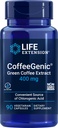 Life Extension CoffeeGenic® Green Coffee Extract, 400 מ"ג, סטנדרטי עבור 50% chlorogenic Acid, לאחר-Meal Metabolism תמיכה, Gluten Free, non-GMO, Vegetarian, 90 קפסולות