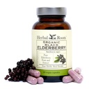 Herbal Roots אורגני Black Elderberry קפסולות | Max Power | Made with Organic Sambucus | 60 קפסולות טבעוניות