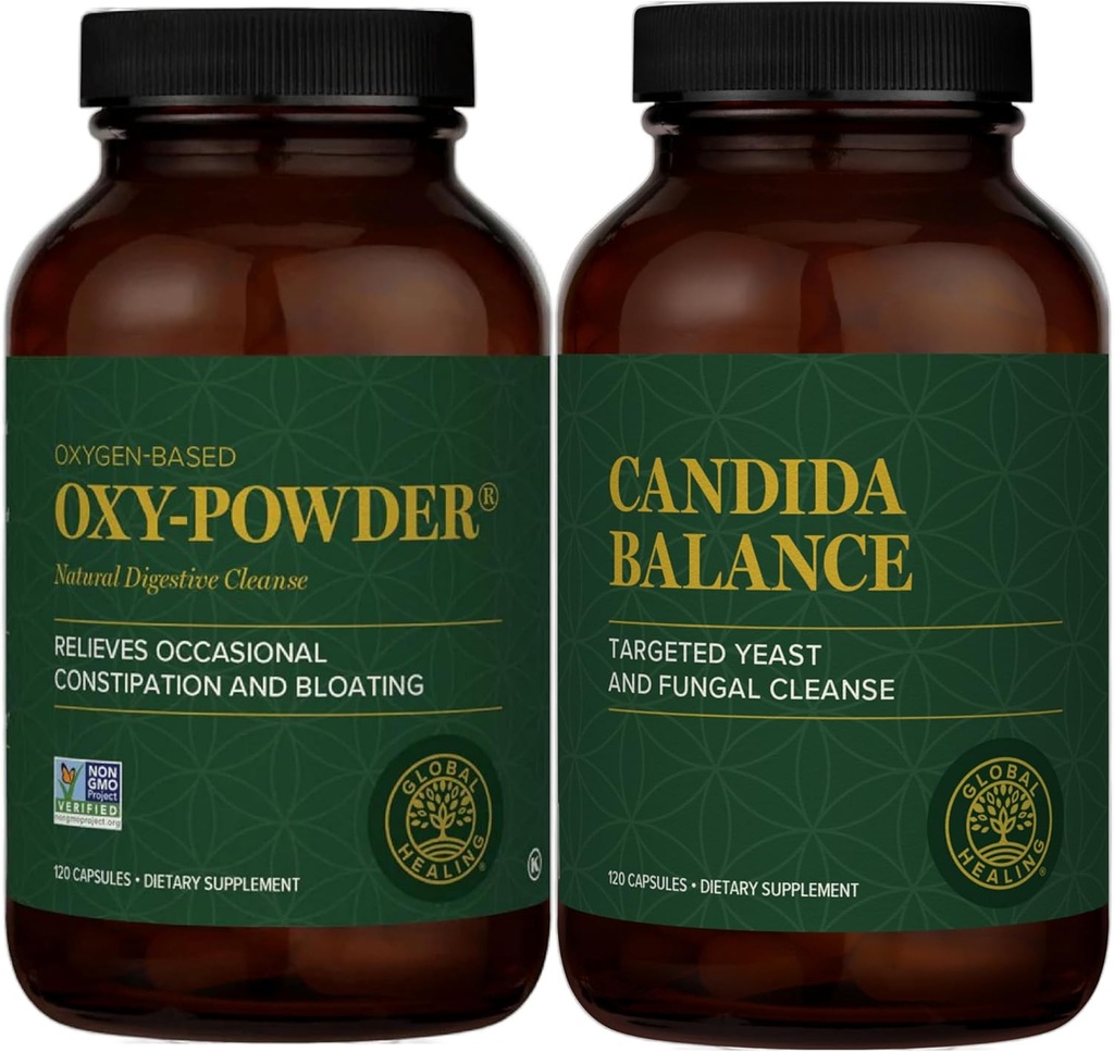 מרכז הריפוי העולמי - Oxy-אבק & Candida Cleanse Kit - קולון ניקוי ו Detoxification for Natural Candida ניקויse